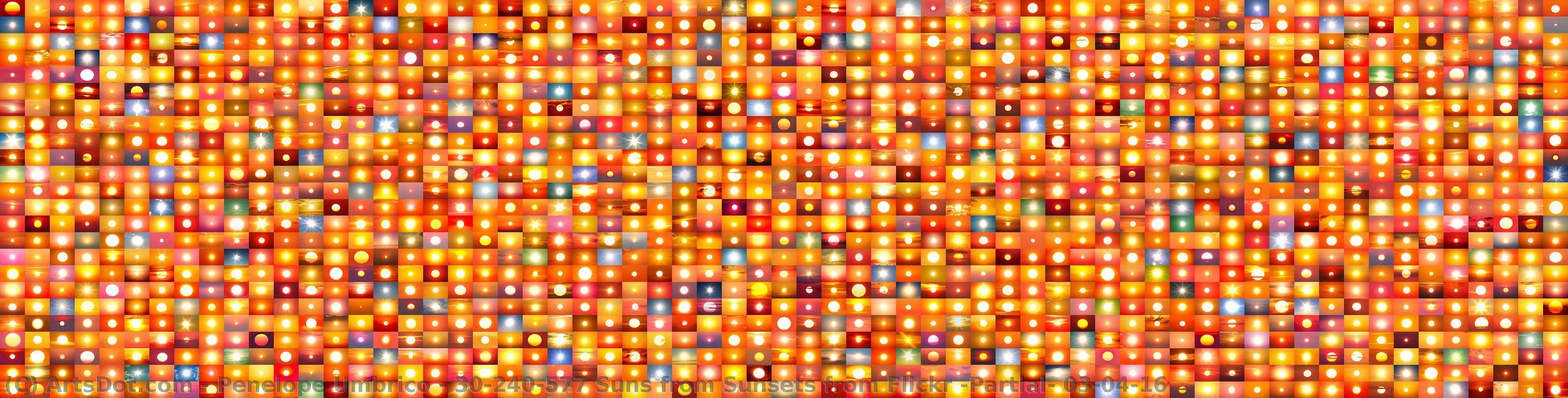 30,240,577 Suns From Sunsets From Flickr (partial) 03/04/16 — Penélope Umbrico