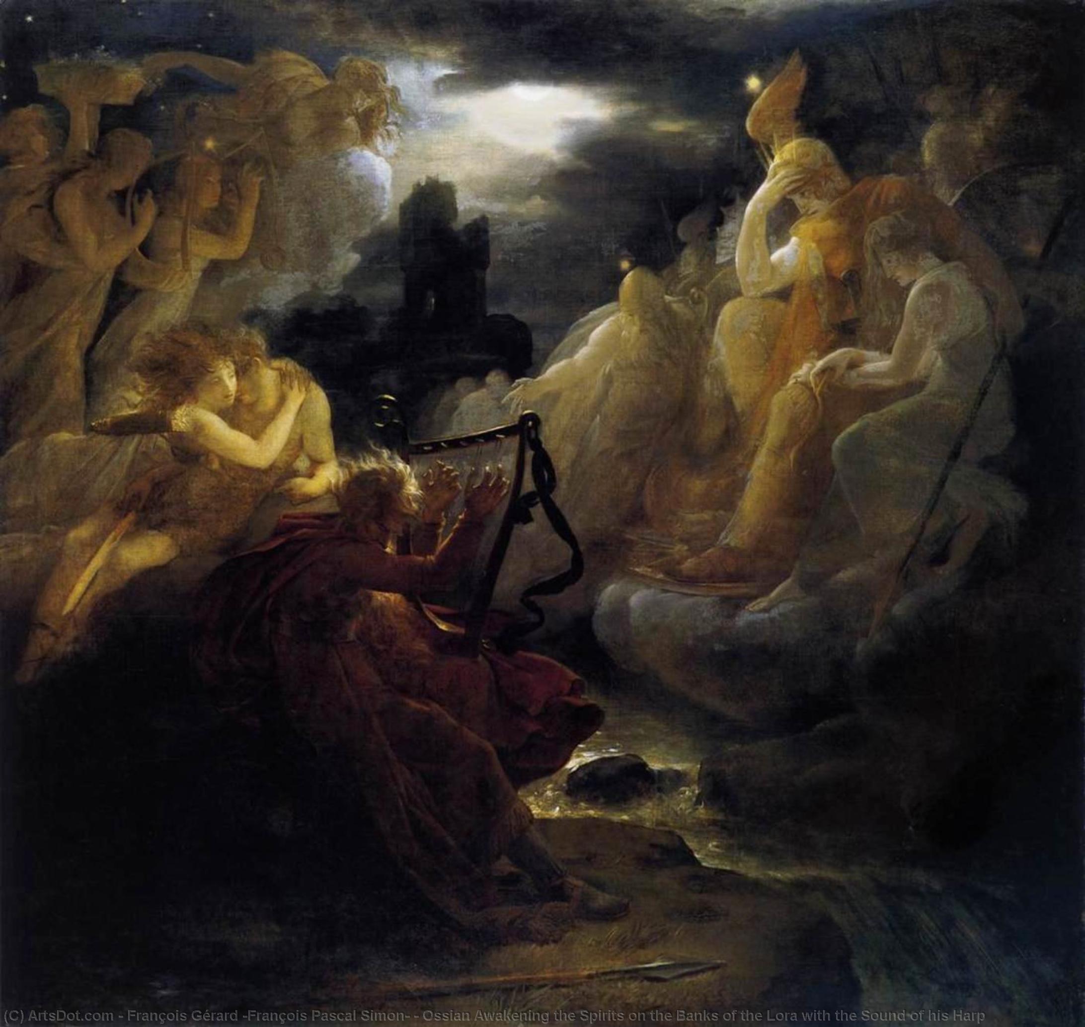 Ossian Awakening The Spirits On The Banks Of The Lora With The Sound Of His Harp — François Gérard (françois Pascal Simon)