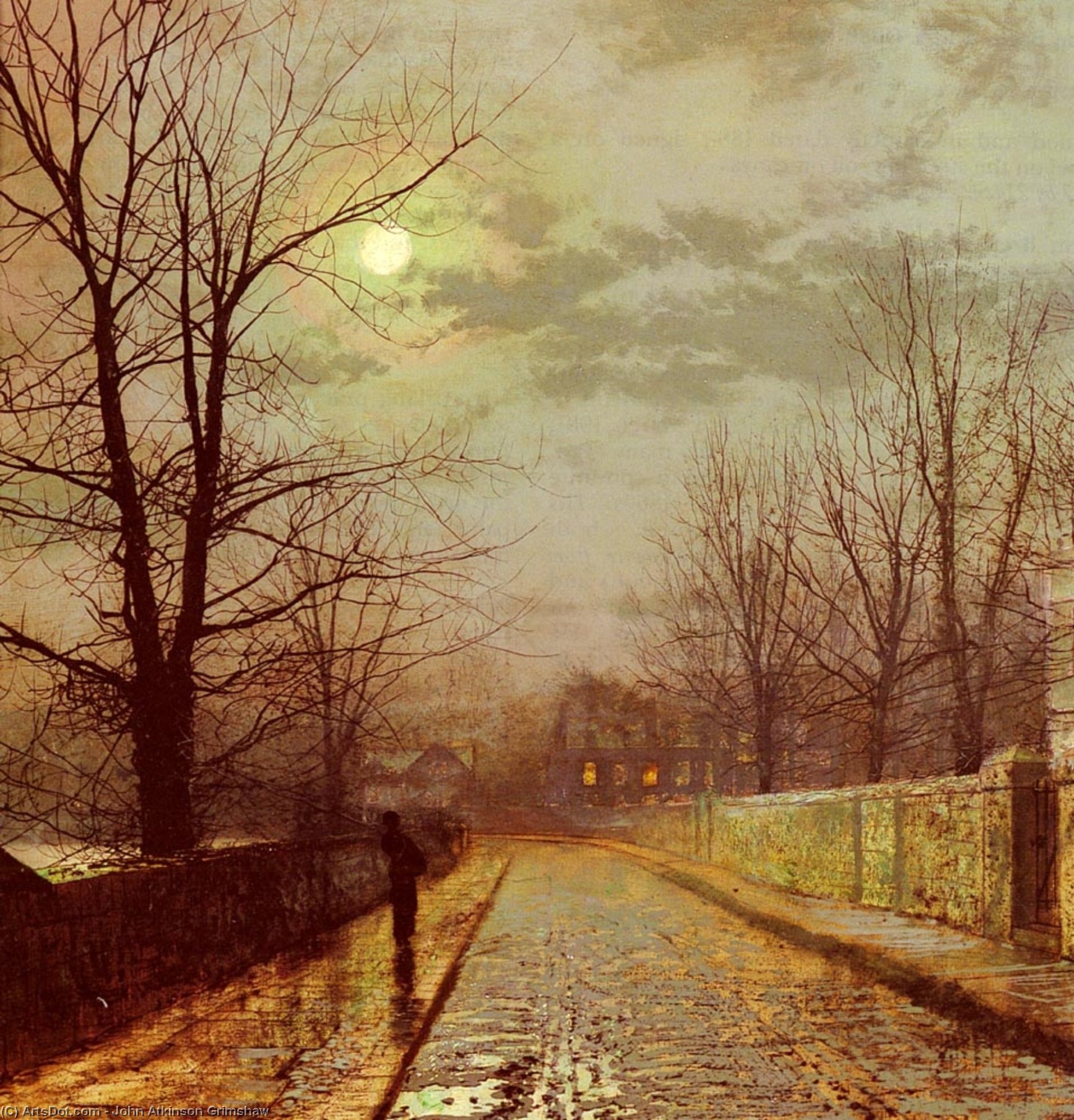 Lane In Cheshire — Джон Аткинсон Гримшоу