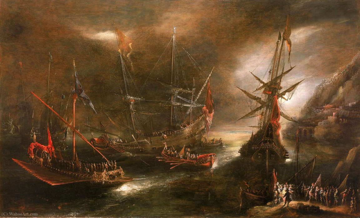 Embarkation Of Spanish Troops — Andries Van Eertvelt