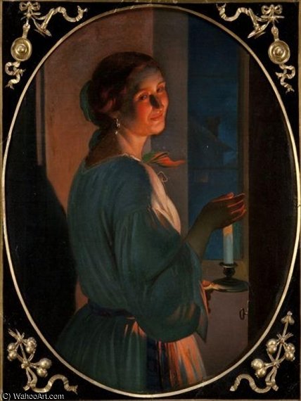 Woman In Candlelight — Johann Mongles Culverhouse