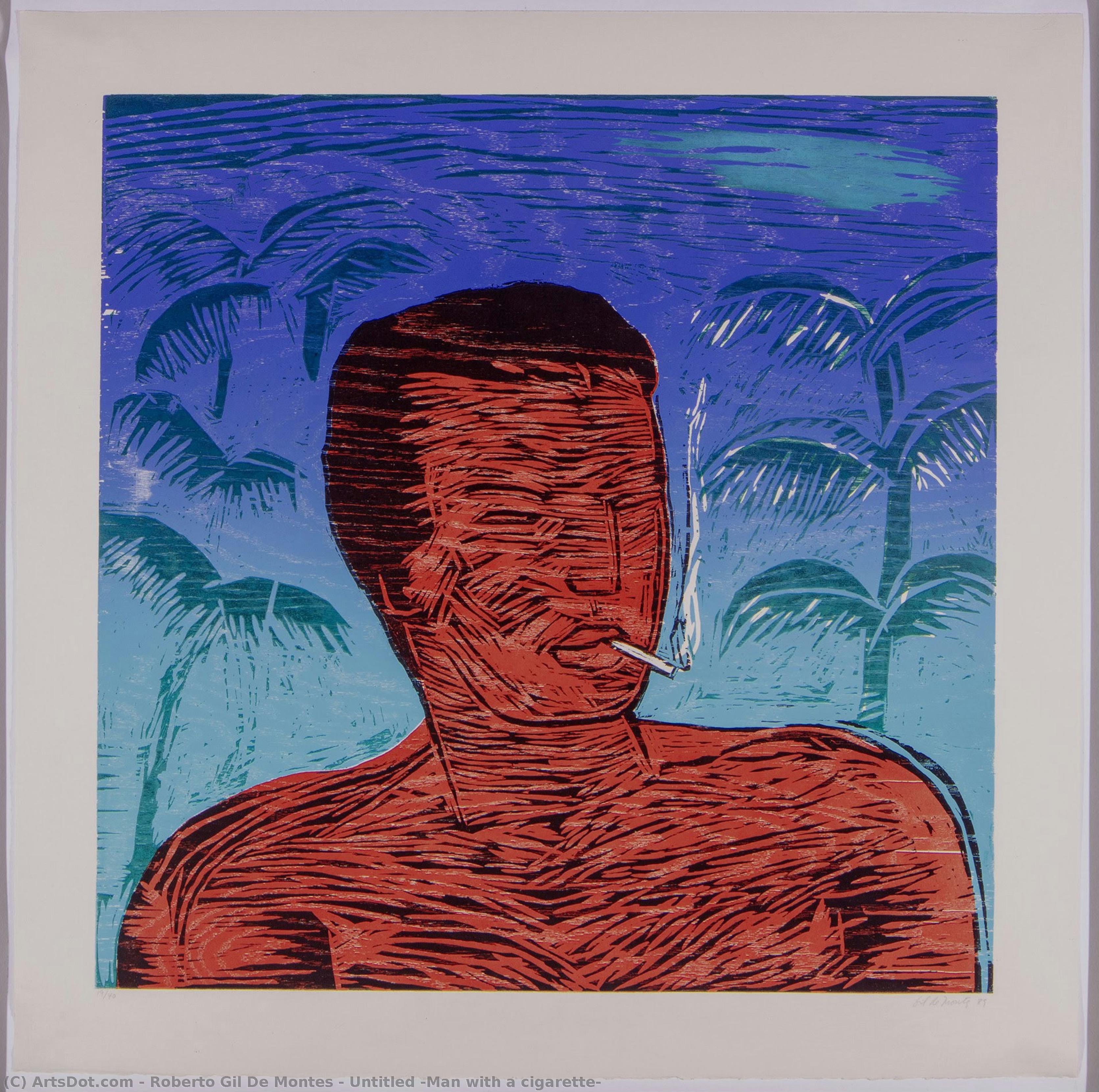 Untitled (man With A Cigarette) — Roberto Gil De Montes