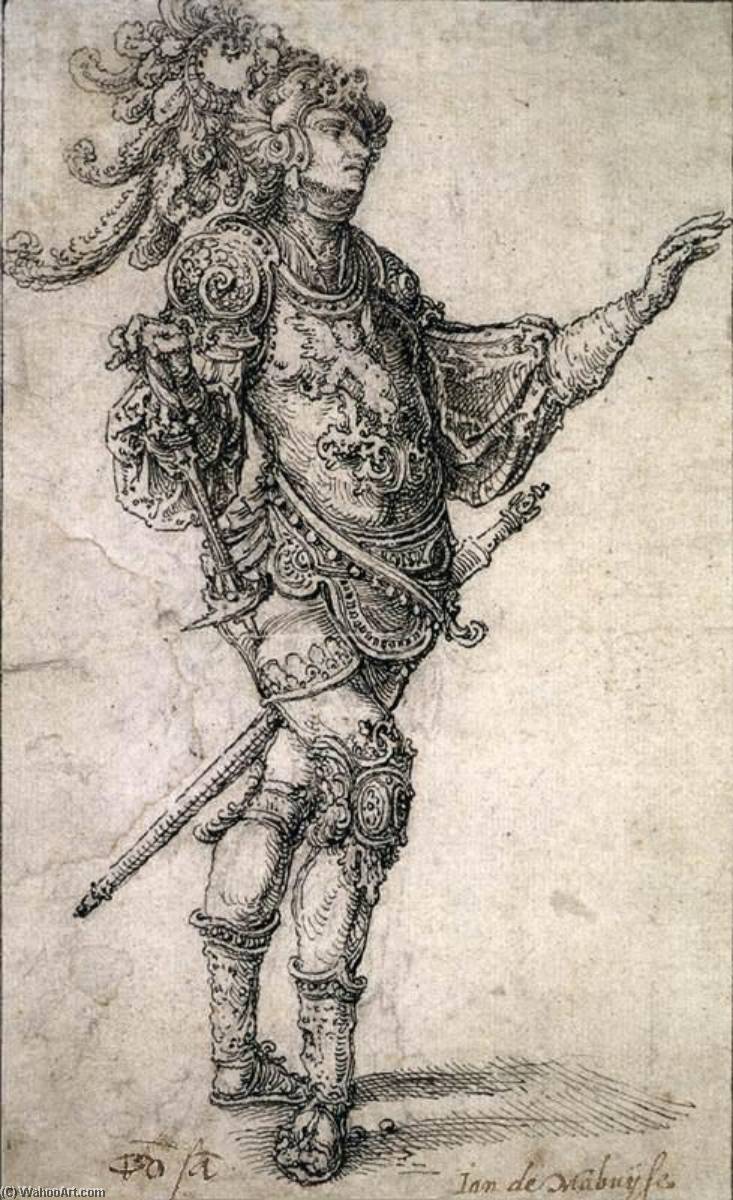 Standing Warrior In Fantastic Armour — Jan Gossart