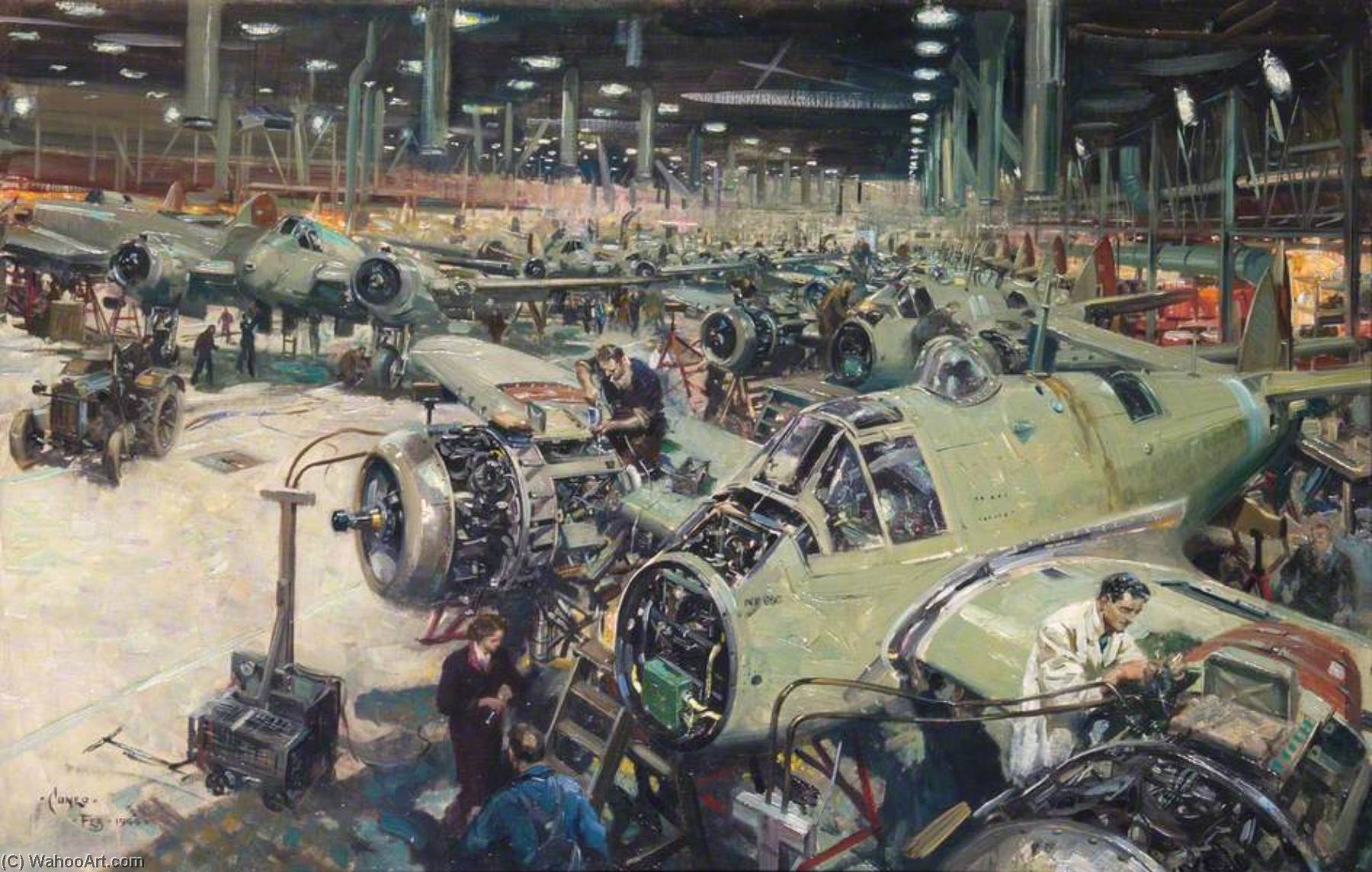 Bristol Aircraft Company Assembly Line — Terence Tenison Cuneo