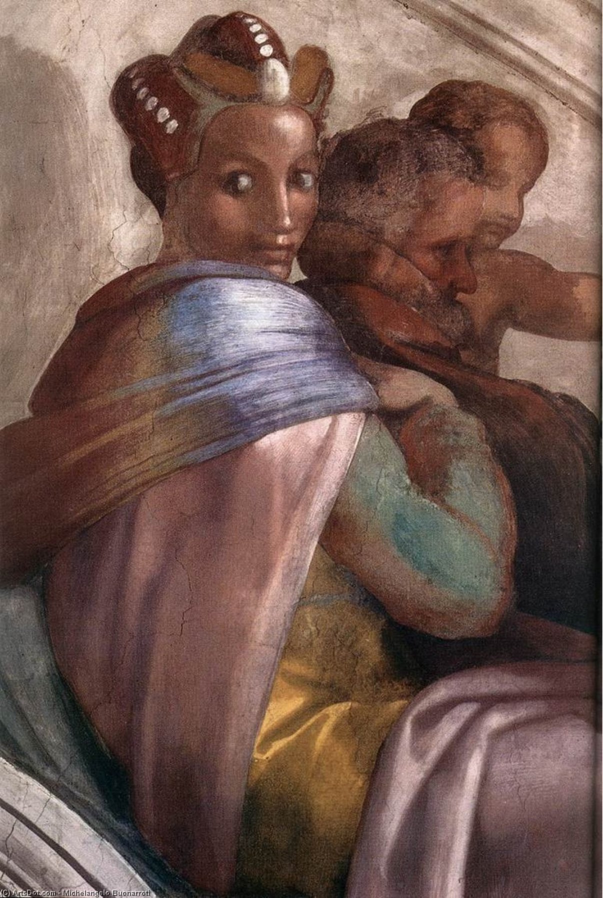 Jacob - Joseph (detail) — Michelangelo Buonarroti