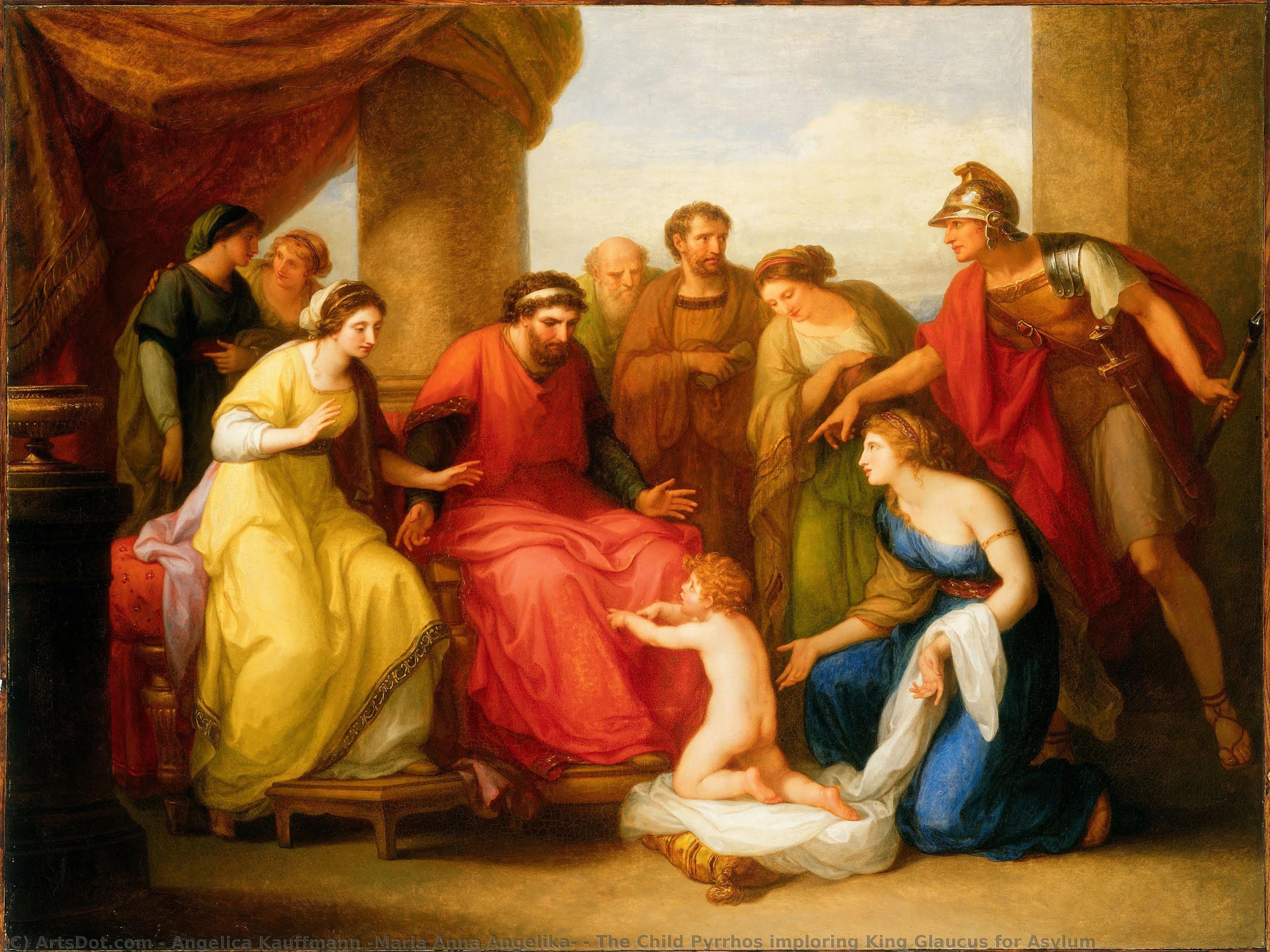 The Child Pyrrhos Imploring King Glaucus For Asylum — Angelica Kauffmann (maria Anna Angelika)