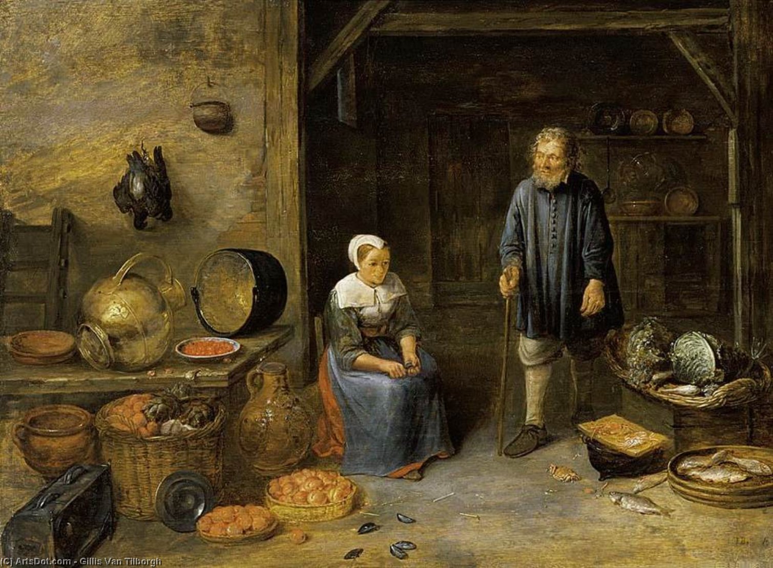 A Barn Interior — Gillis Van Tilborgh