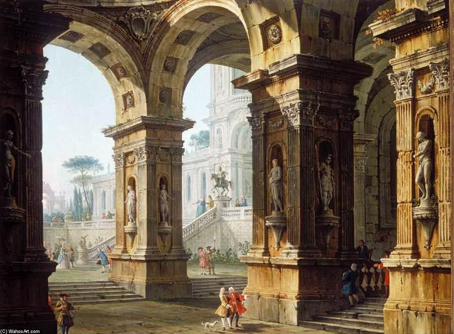 Capriccio With Elegant Figures — Antonio Joli