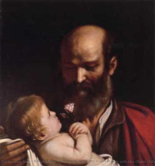 St Joseph With The Christ Child — Barbieri Gian Francesco (guercino Il)