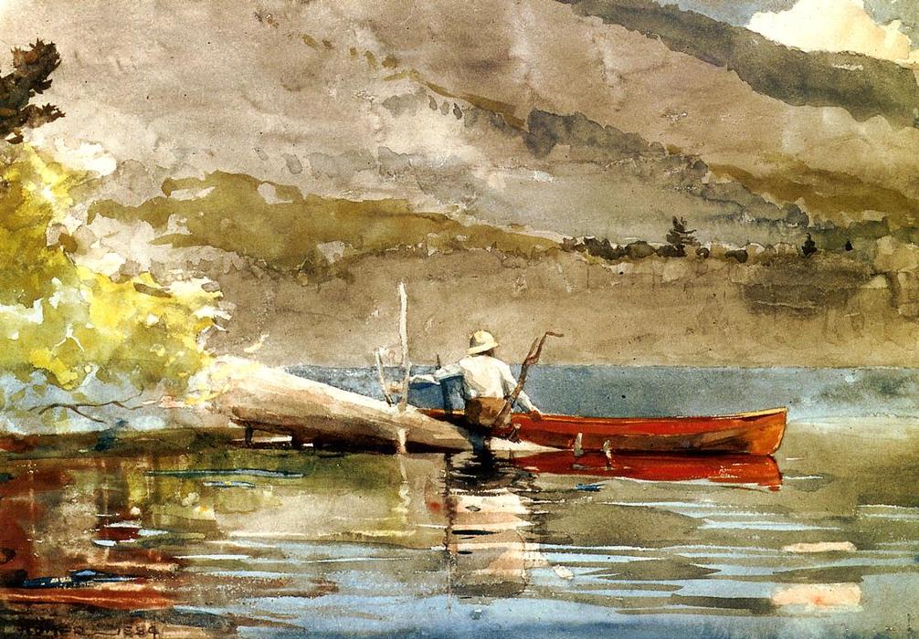 The Red Canoe — Winslow Homer