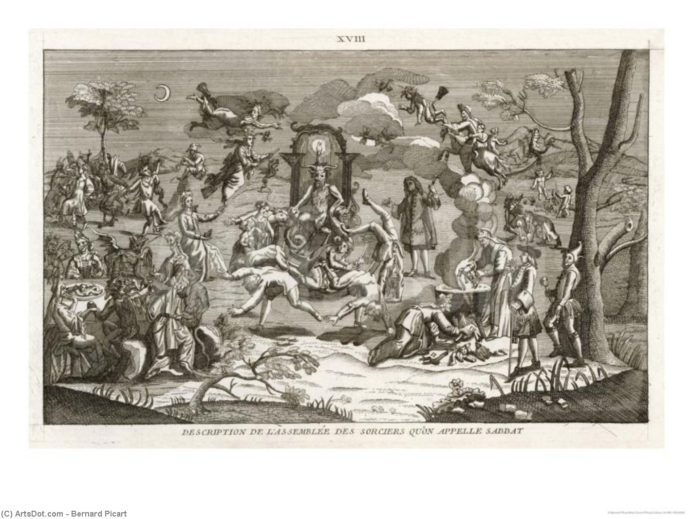 Picart Satan Presides While Dancers Cavort Before Him — Bernard Picart