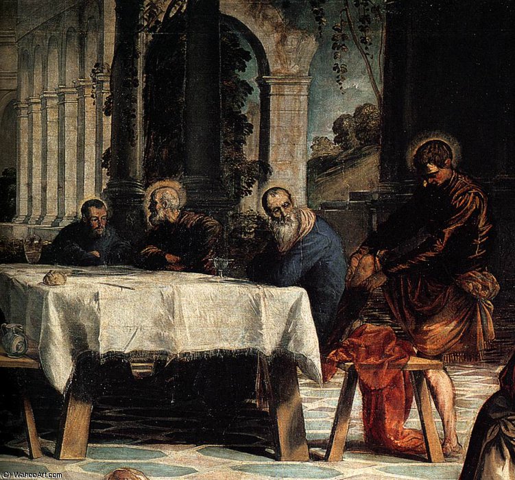 Christ Washing His Disciples' Feet (detail)2 — Tintoretto (jacopo Comin)
