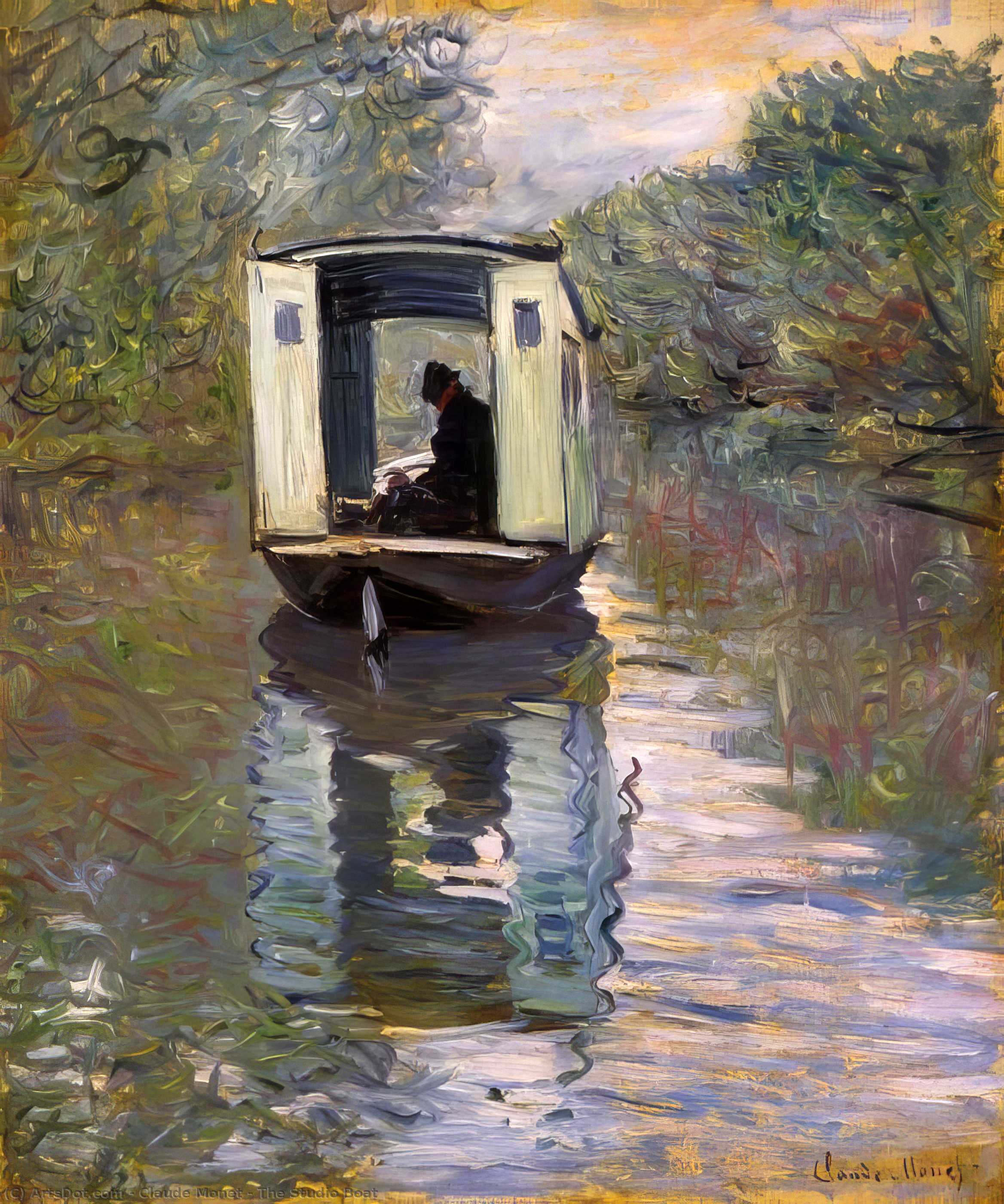 "the Studio Boat" -> "студия-лодка" (studiya-lodka) — Клод Моне