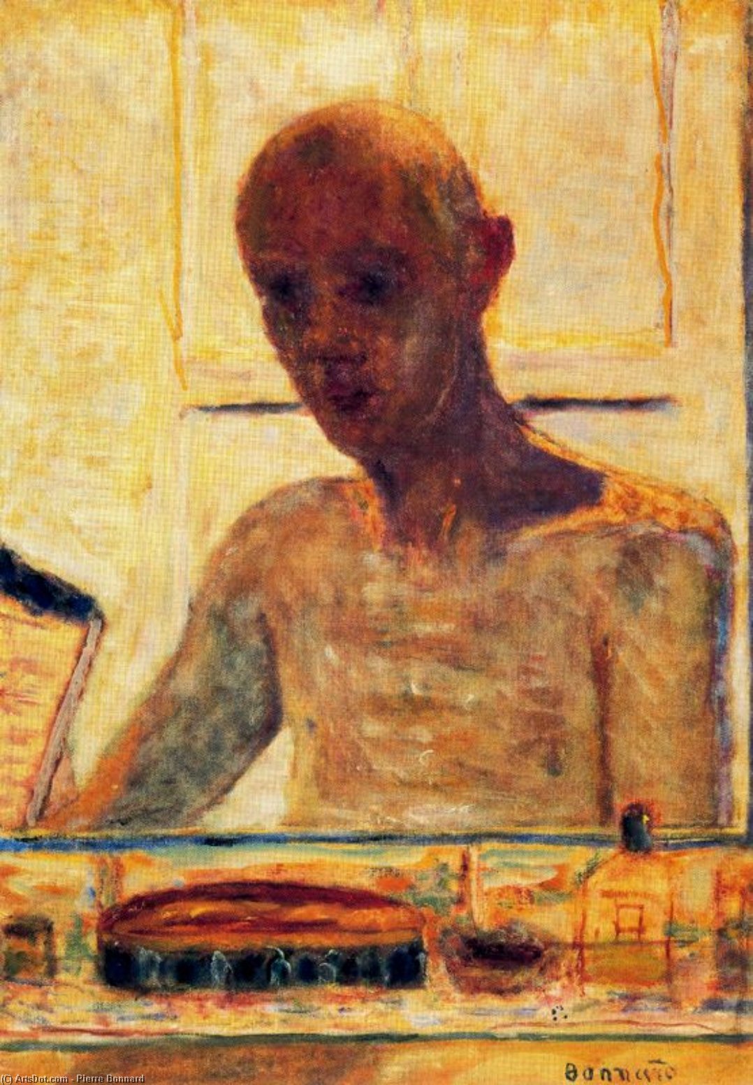 Portrait Of The Artist In The Mirror — ピエール＝オーギュスト・ルノワール