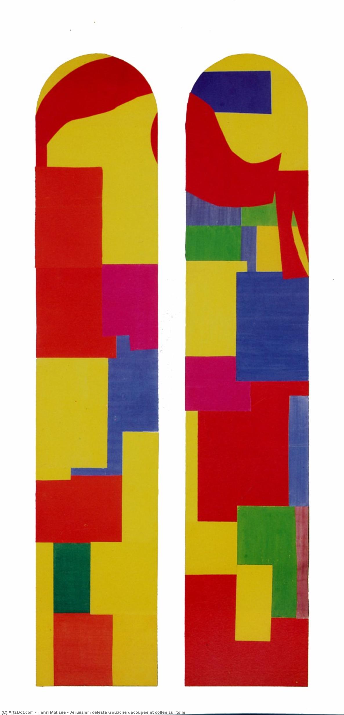 Jérusalem Céleste Gouache Découpée Et Collée Sur Toile — Henri Matisse
