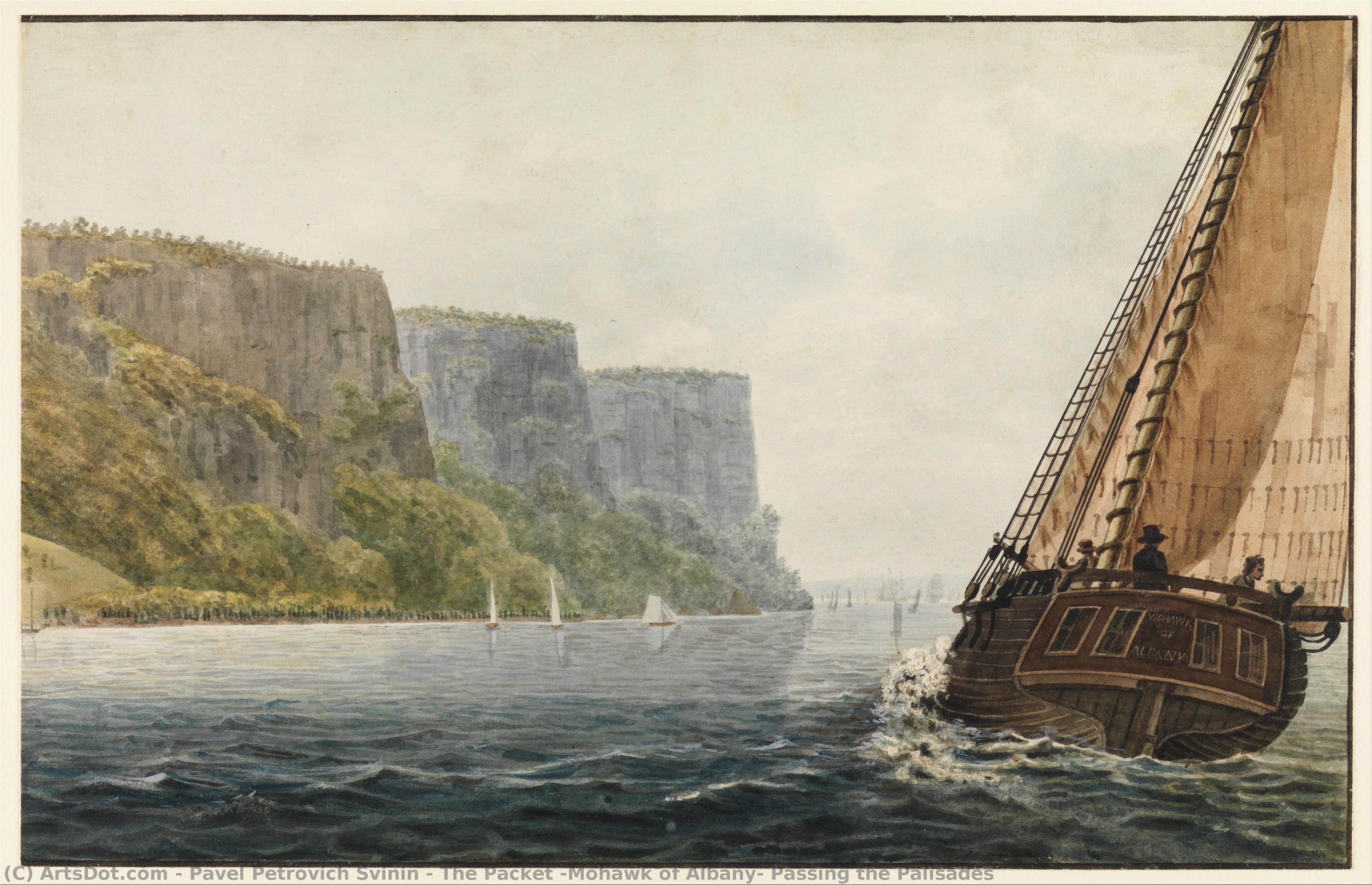 The Packet "mohawk Of Albany" Passing The Palisades — Pavel Petrovich Svinin