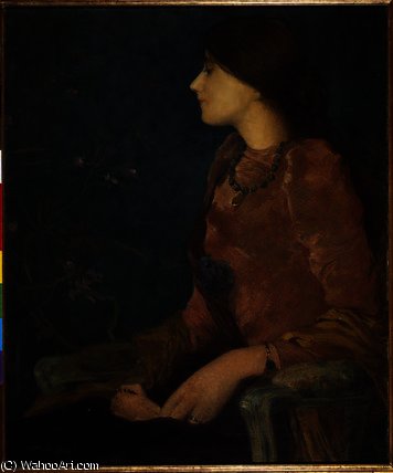 Pensive Lady — Fernand Edmond Jean Marie Khnopff