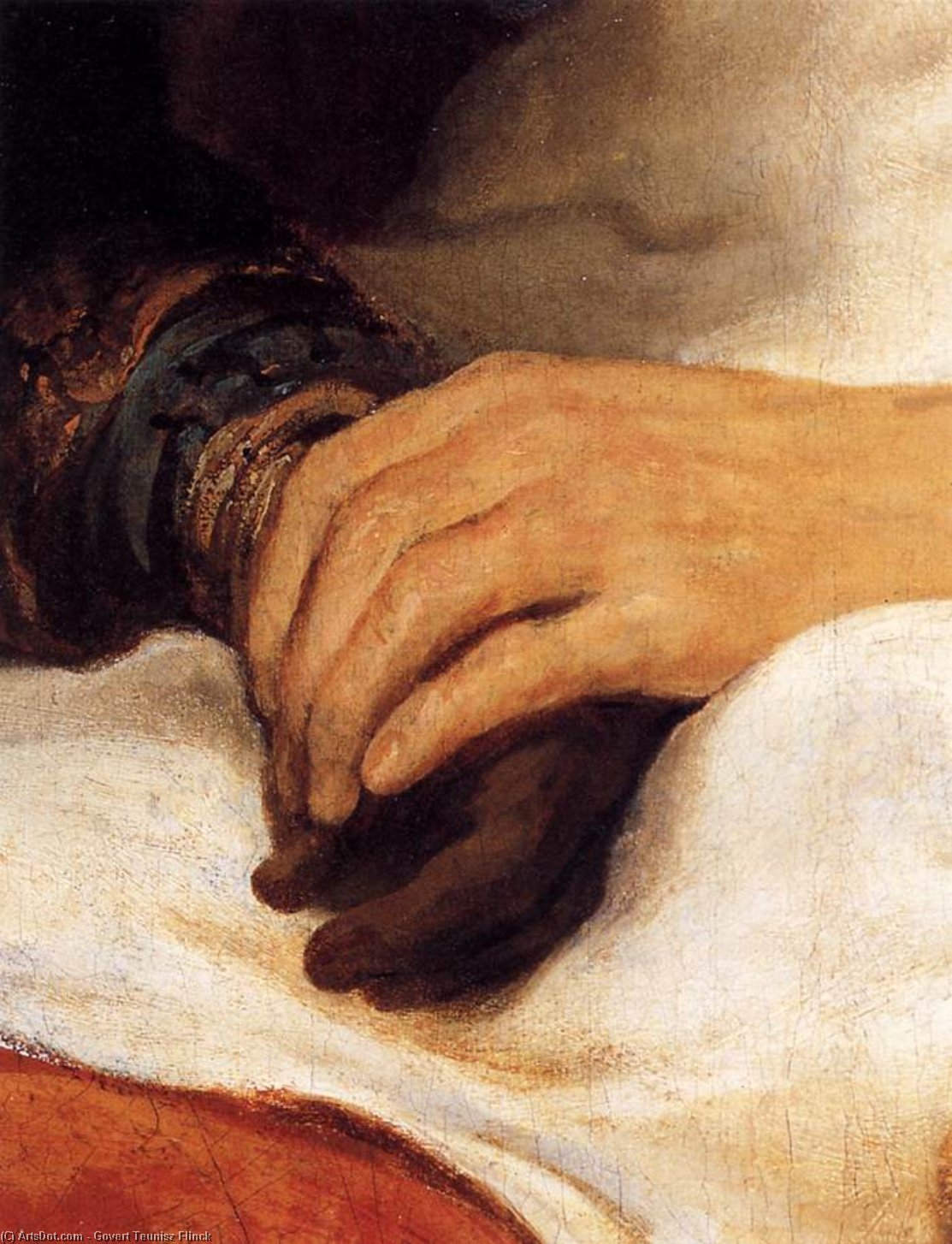 Isaac Blessing Jacob (detail) — Govert Teunisz Flinck