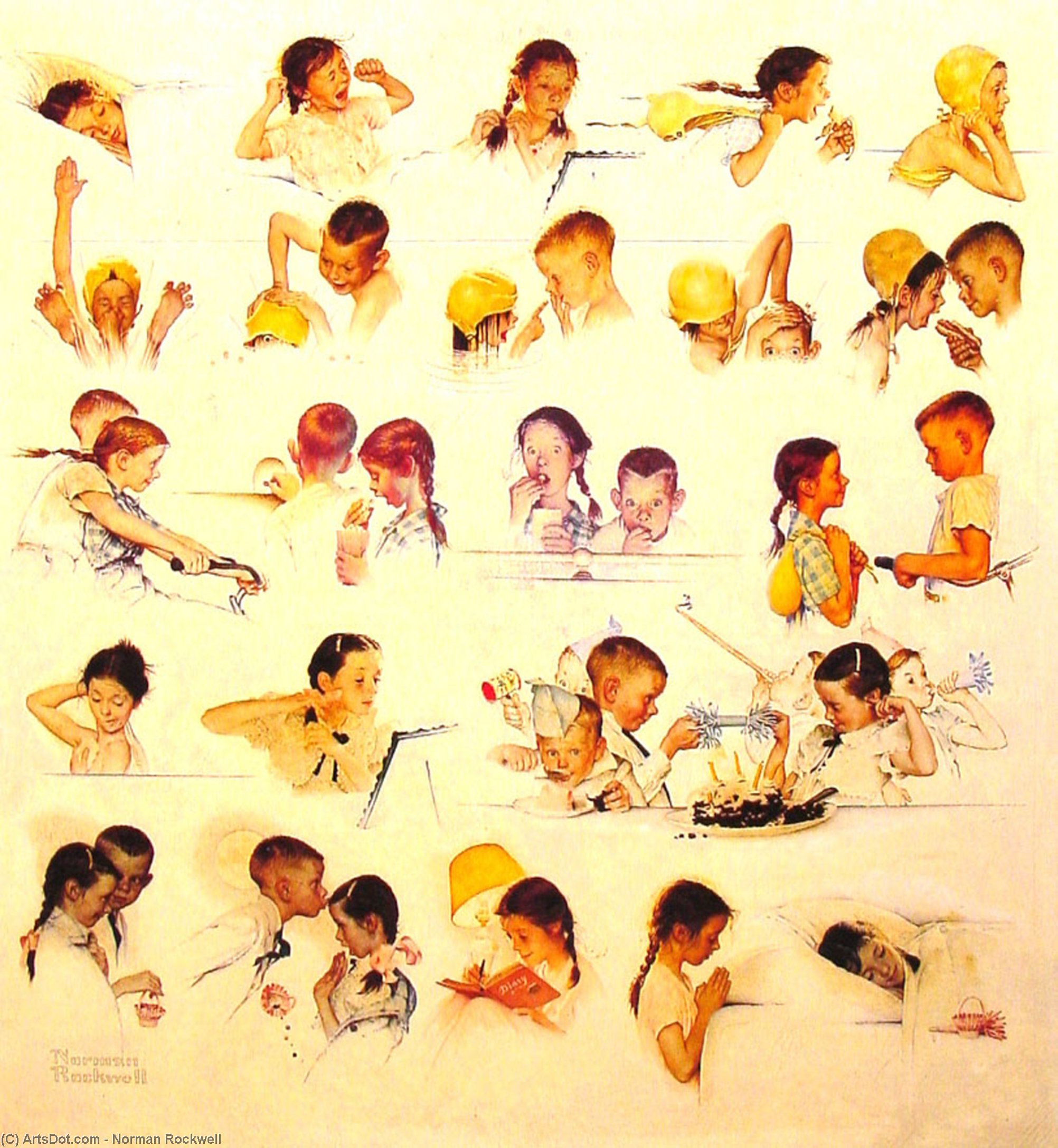 Day In The Life Of A Little Girl — Norman Rockwell