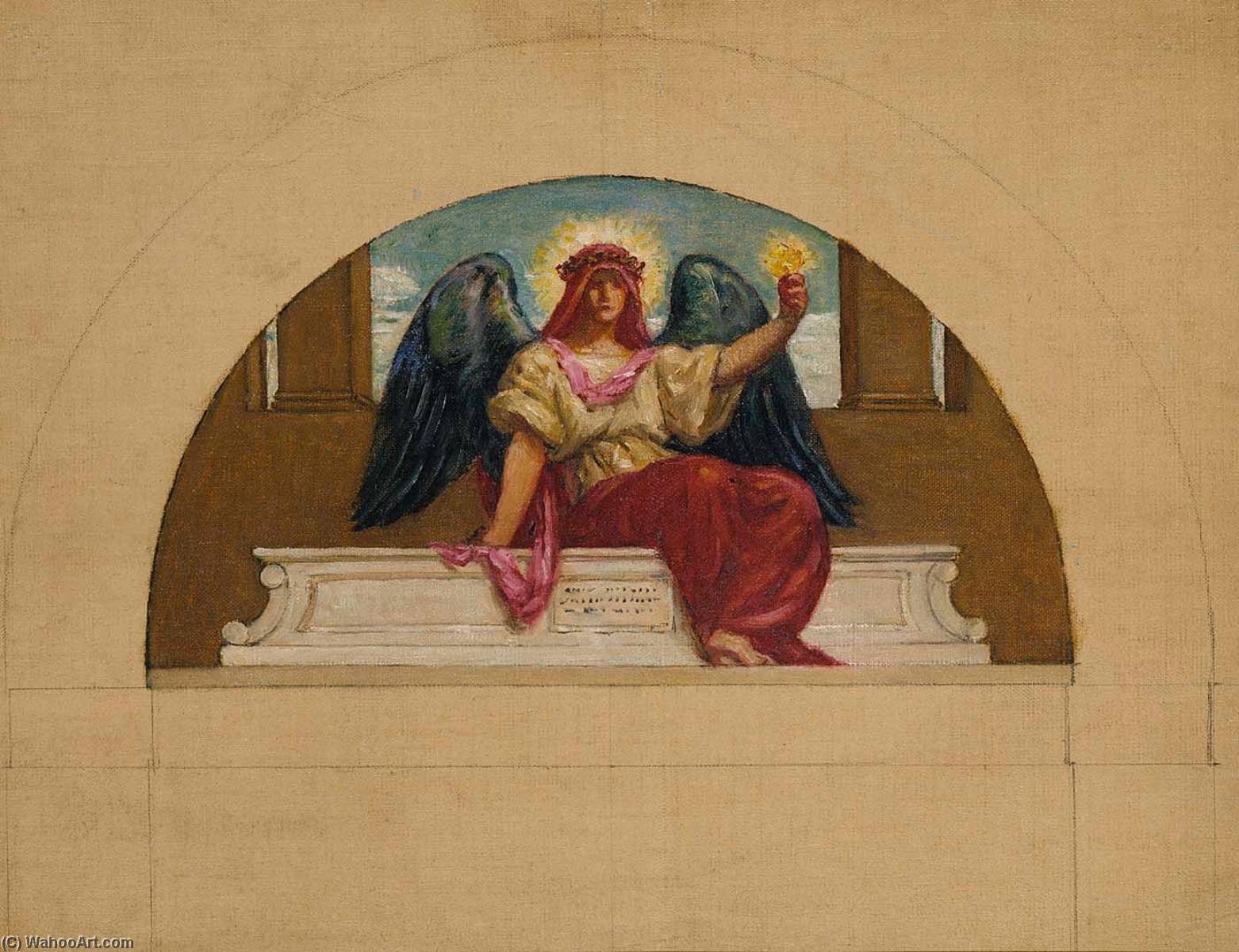 Sketch For The Mural At Oberlin College, The Spirit Of Self Sacrificing Love — Kenyon Cox