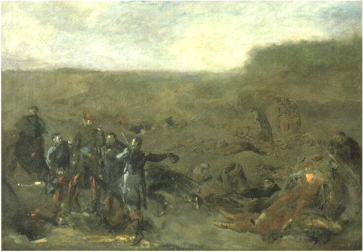 La Relève Des Morts. Episode De La Guerre D'italie — Jean-baptiste Carpeaux