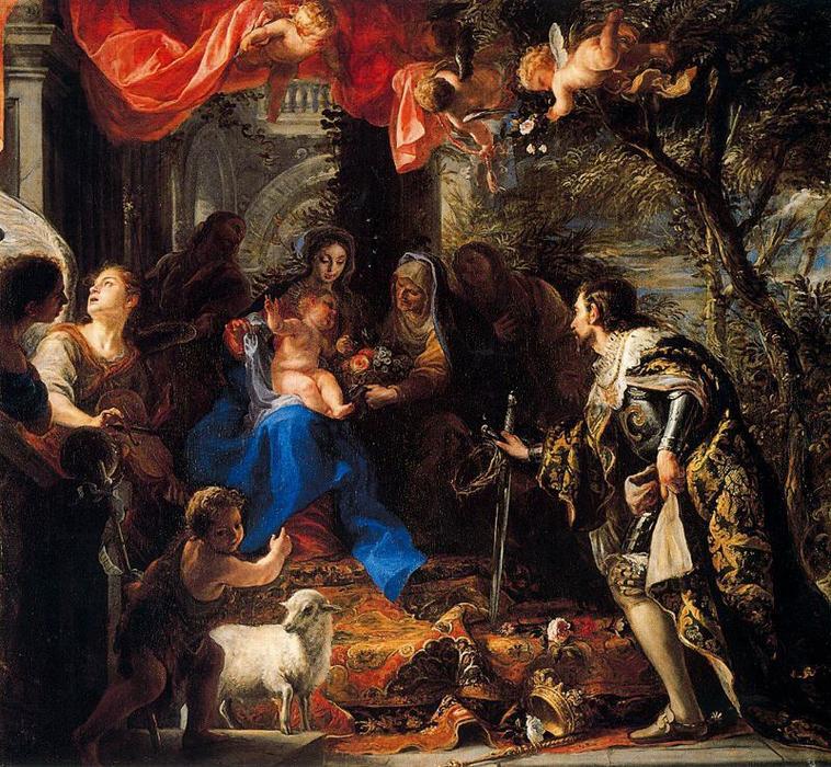 La Virgen Y El Niño Adorados Por San Luis, Rey De Francia — Claudio Coello