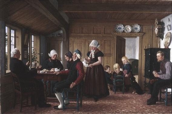 Deutsch “friesische Familie Beim Kaffeetrinken” English A Frisian Family Drinking Coffee — Carl Ludwig Jessen