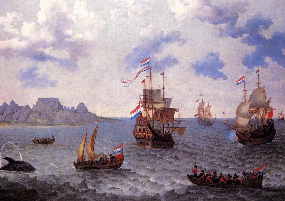 The Man=o'-war 'amsterdam' And Other Dutch Ships In Table Bay — Adam Willaerts