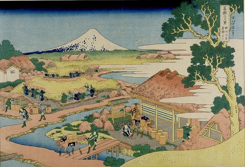 Fuji From The Tea Plantation Of Katakura In Suruga Province — Katsushika Hokusai