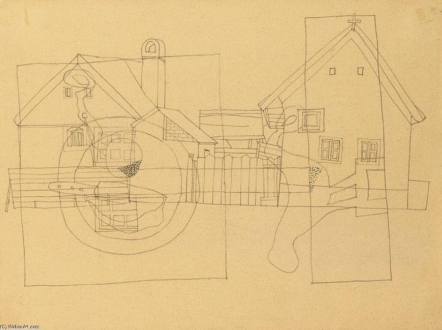 Houses With Still Life And Birds — Lajos Vajda
