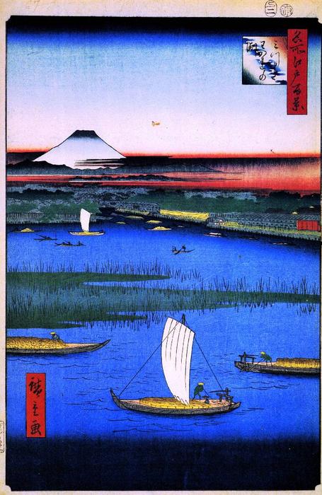 Inside Kameido Tenjin Shrine — Андро Хиросиге