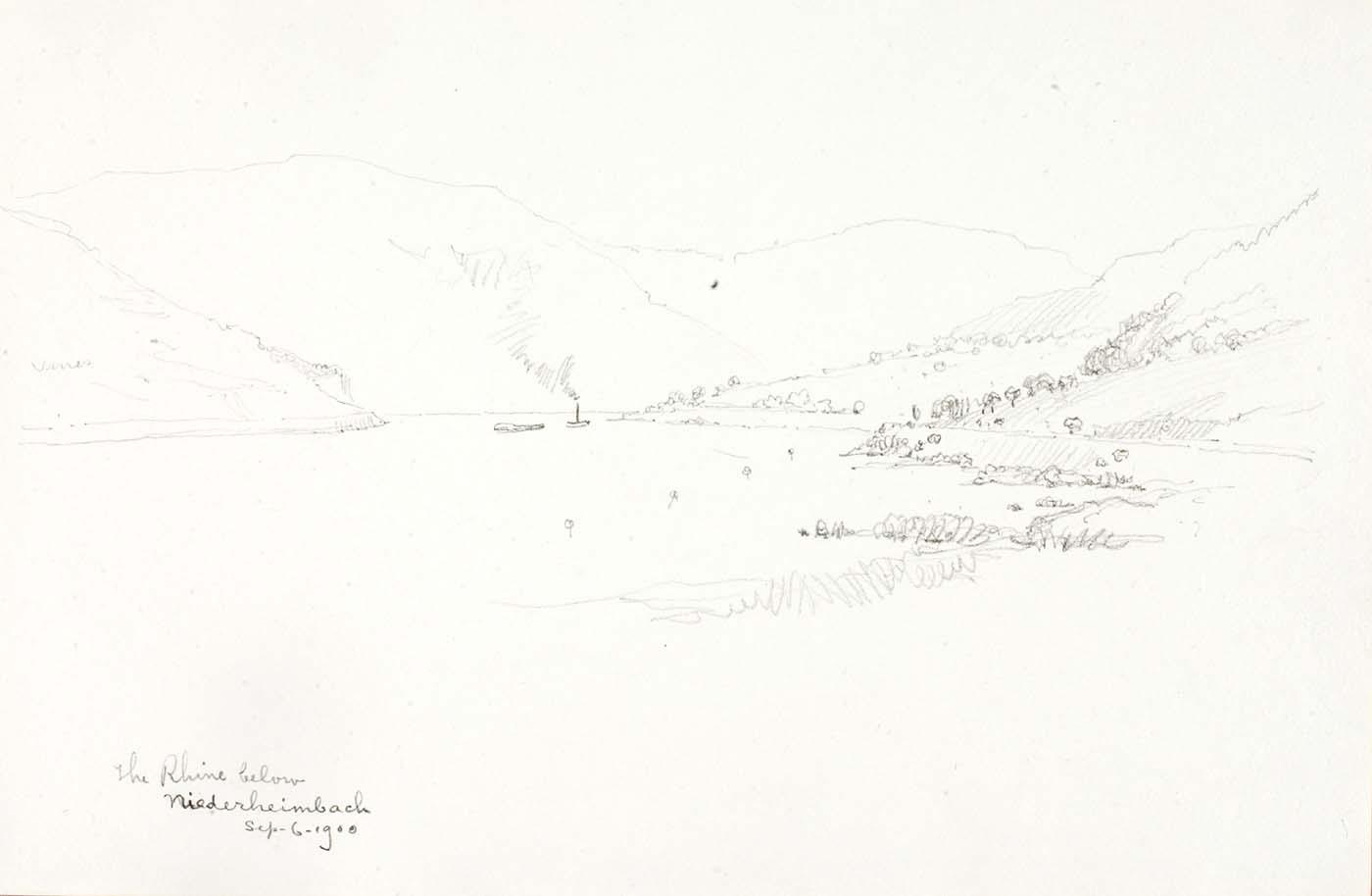 The Rhine Below Niederheimbach — George Elbert Burr