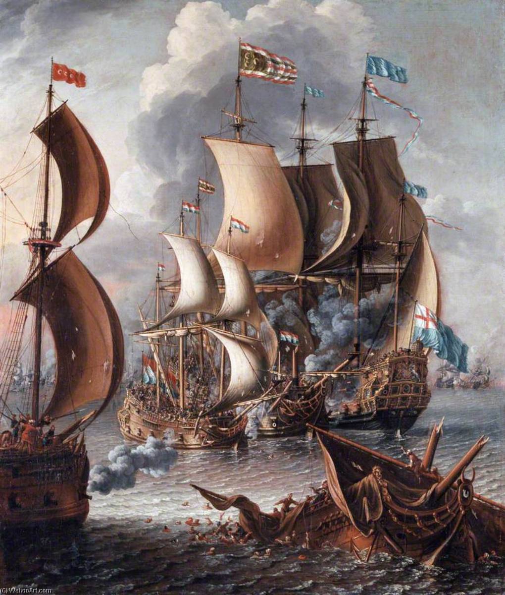 A Sea Fight With Barbary Corsairs — Lorenzo Castro