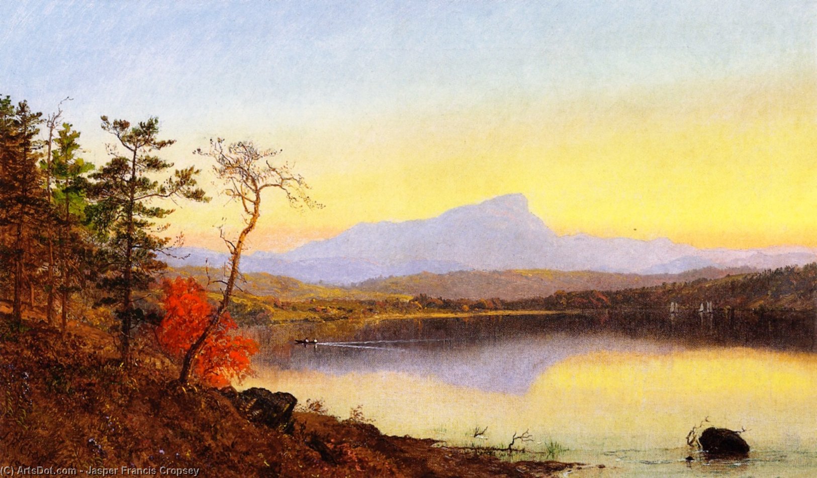 Sunset, Camel's Hump, Lake Champlain — ジャスパー・フランシス・クロプシー