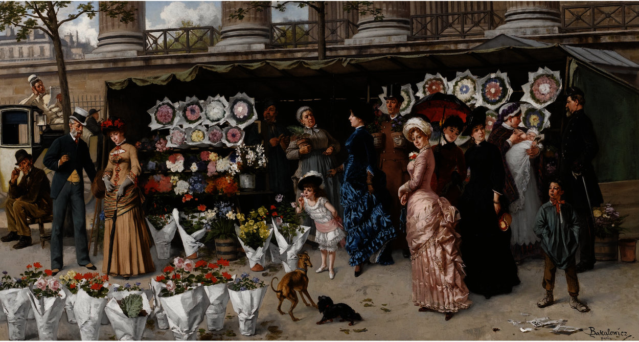 A Flower Market At La Madeleine — Ladislaus Bakalowicz