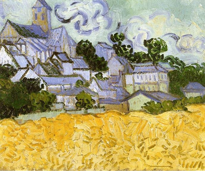 Vista De Auvers Con Iglesia — Vincent Willem Van Gogh