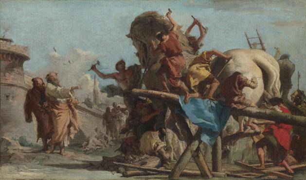 Building Of The Troyan Horse — Giovanni Domenico Tiepolo