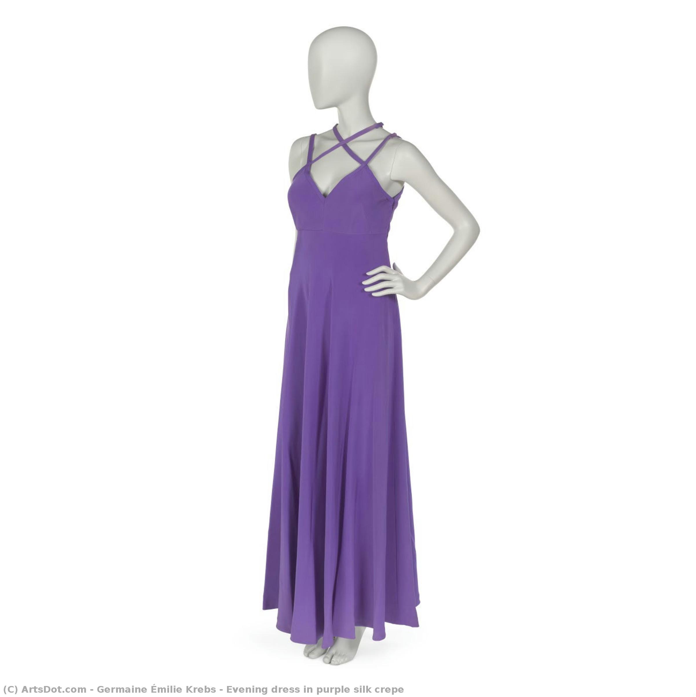 Evening Dress In Purple Silk Crepe — Madame Grès