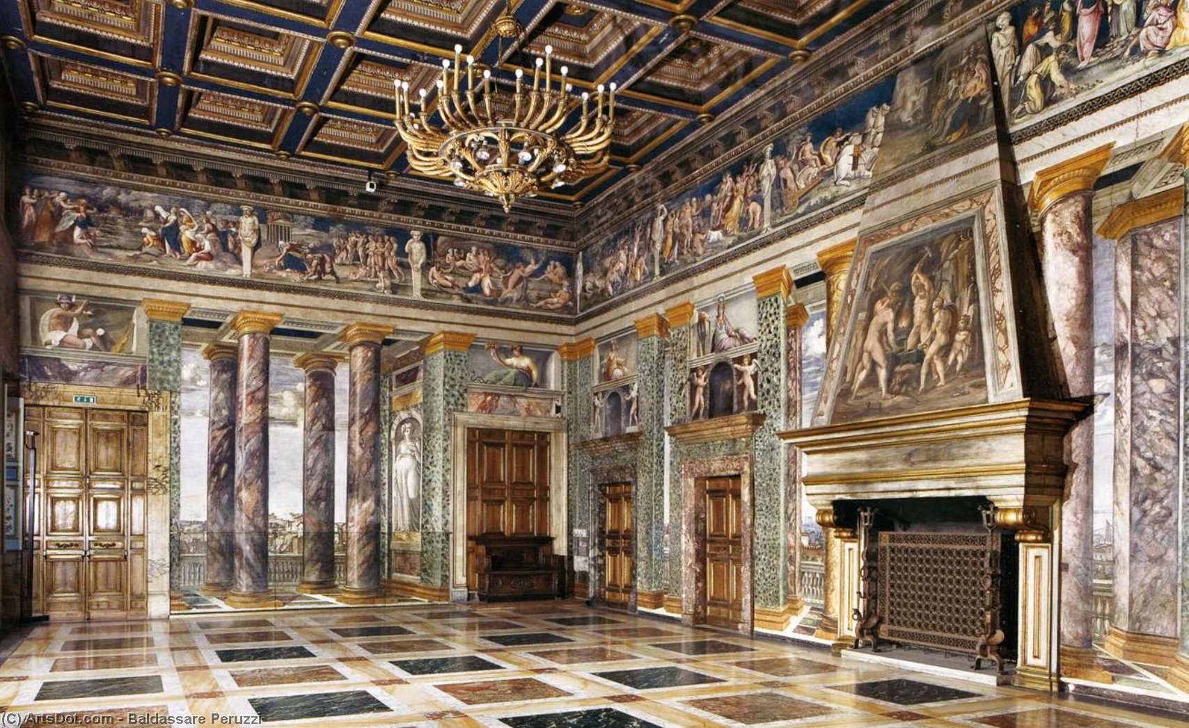 Perspective View Of The Sala Delle Prospettive — Baldassare Peruzzi