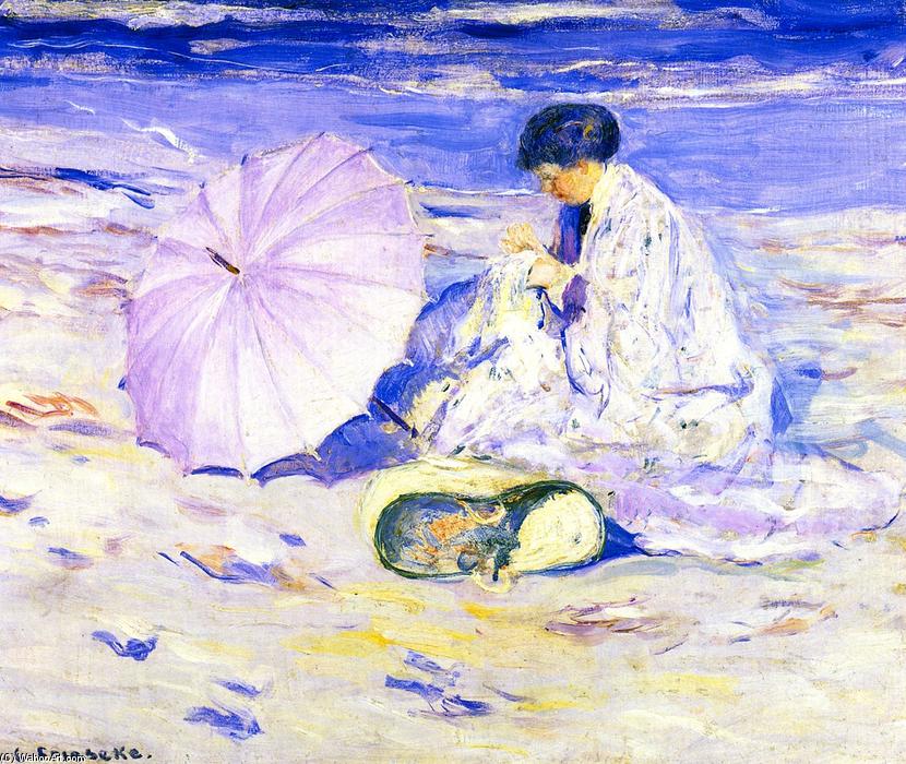 On The Beach In Corsica — Frederick Carl Frieseke