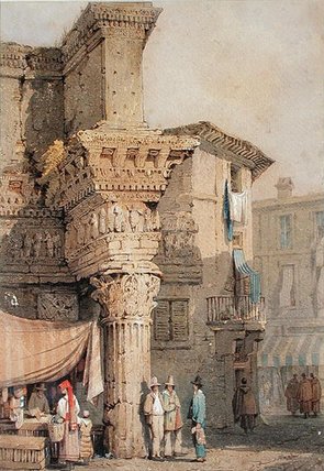 Temple Of Pallas, Forum Of Nerva, Rome — Samuel Prout