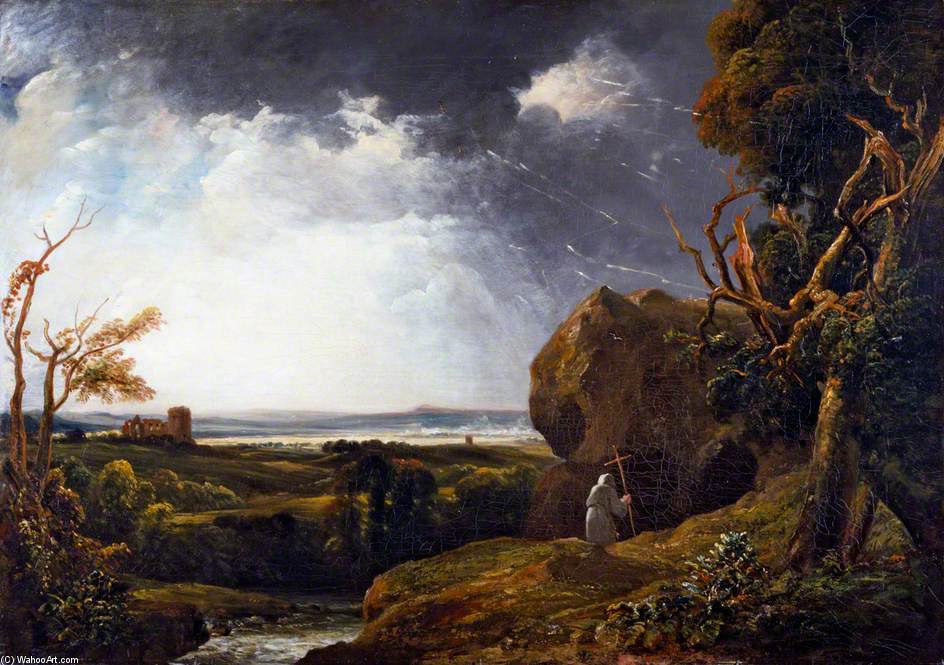 Landscape With Lightning And A Hermit — Пьер Де Винт