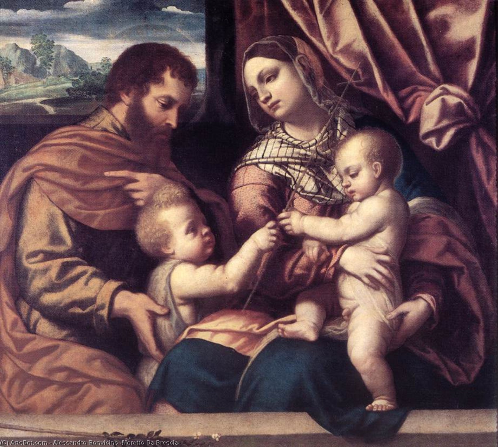 Holy Family — Alessandro Bonvicino (moretto Da Brescia)