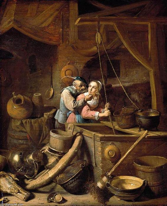 Barn Interior — Herman Saftleven The Younger