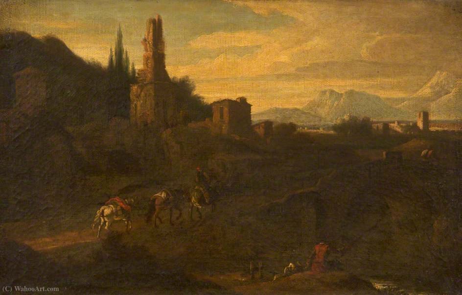 Italianate Landscape With Drovers — Willem Romeijn