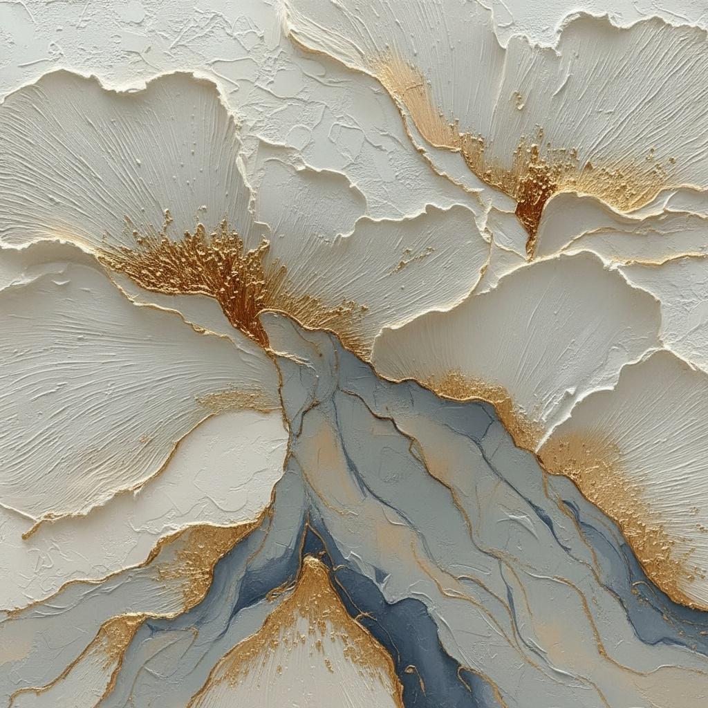 Himmlische Adern Aus Alabaster Und Schiefer Mit Vergoldeten Mineraltiefen — David Moreau