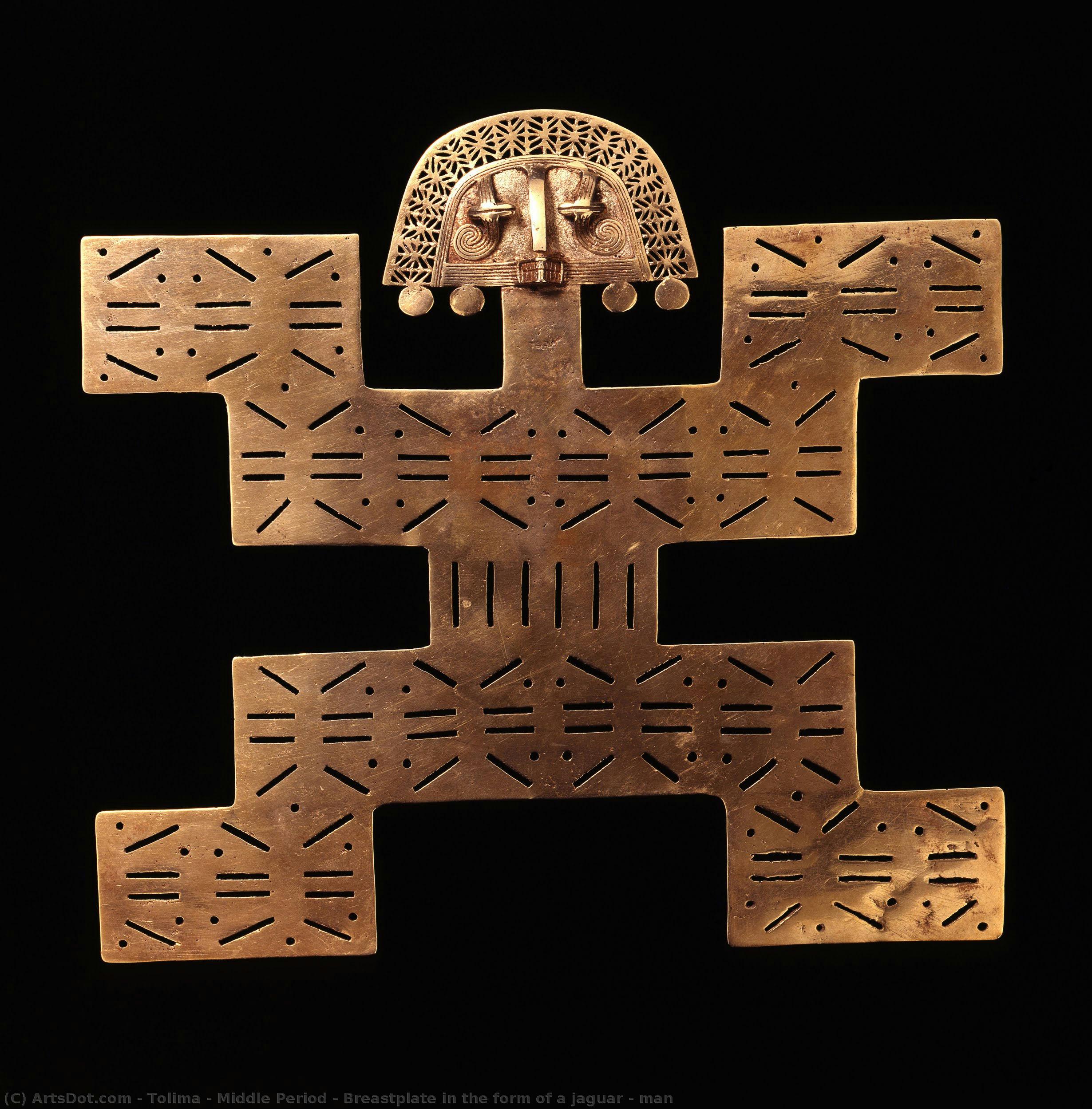 Breastplate In The Form Of A Jaguar - Man — Tolima - Middle Period