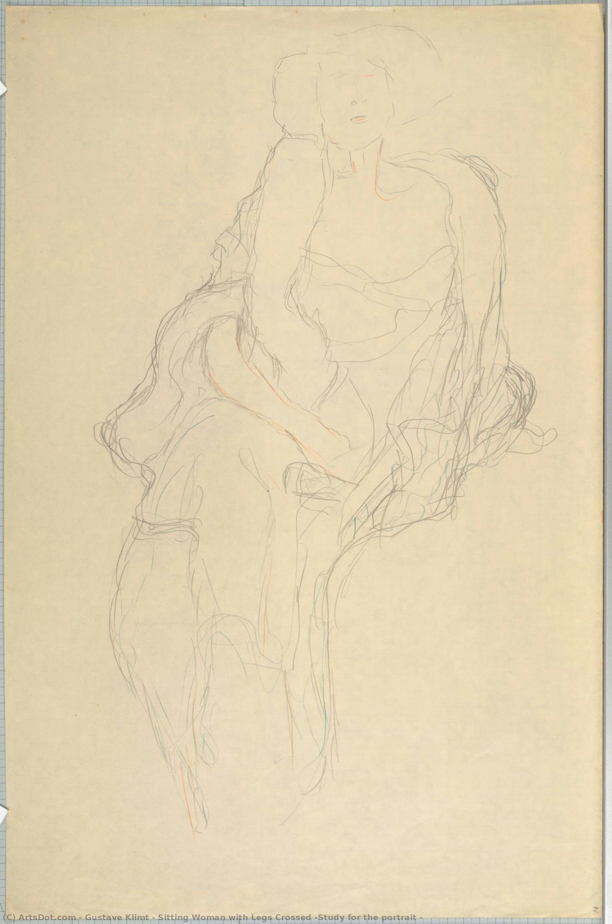 La Mujer Sentada Con Piernas Cruzadas — Gustav Klimt