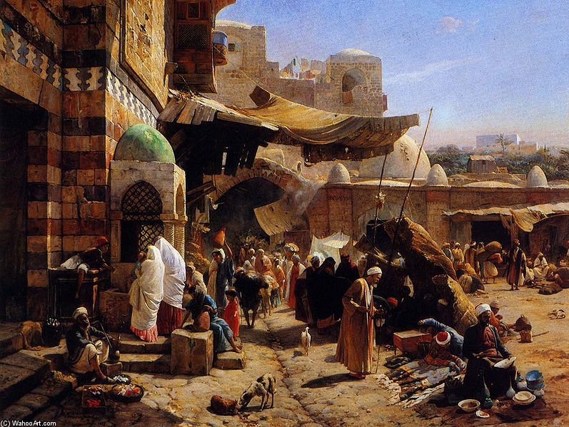 Market At Jaffa — Gustav Bauernfeind