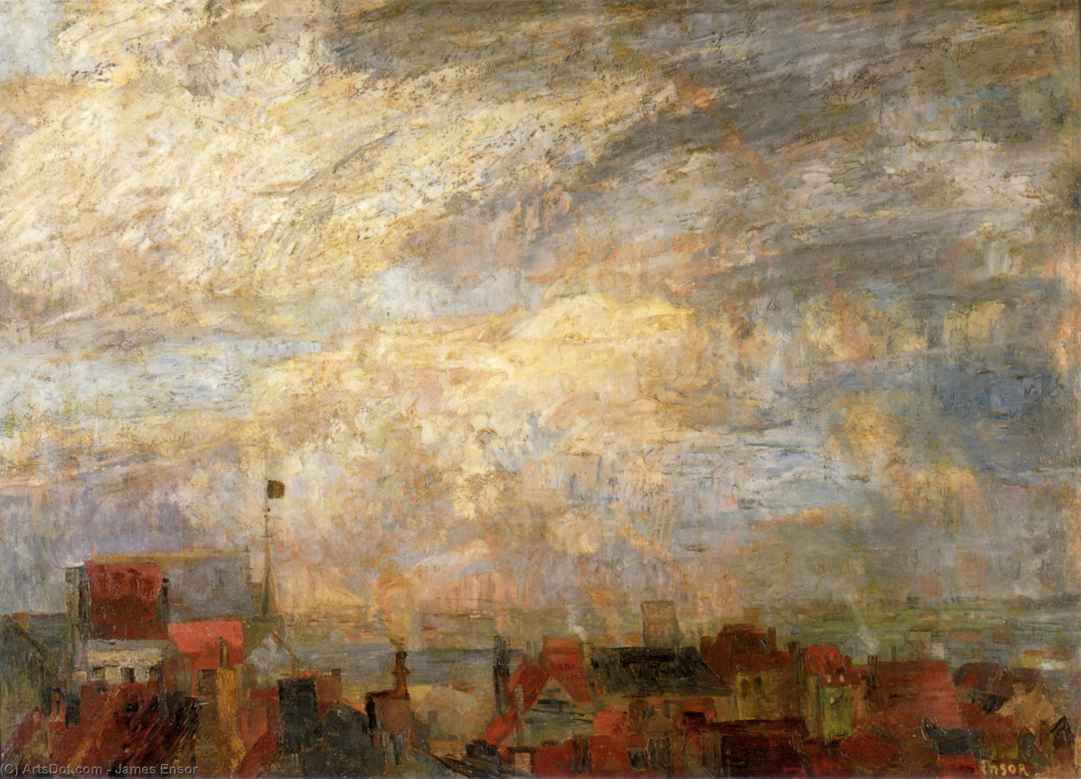 Dächer Von Ostende — James Ensor